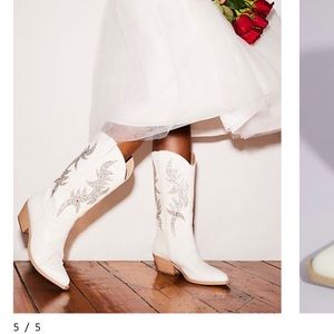 Brand new white boots